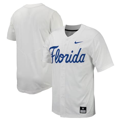 men's nike white florida gators replica baseball jersey|florida gators full button jersey.